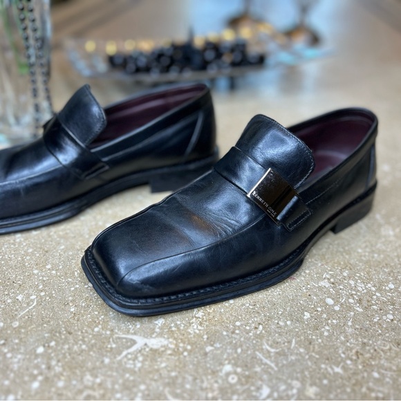 Kenneth Cole New York Men's Black Leather Loafers - Picture 5 of 12